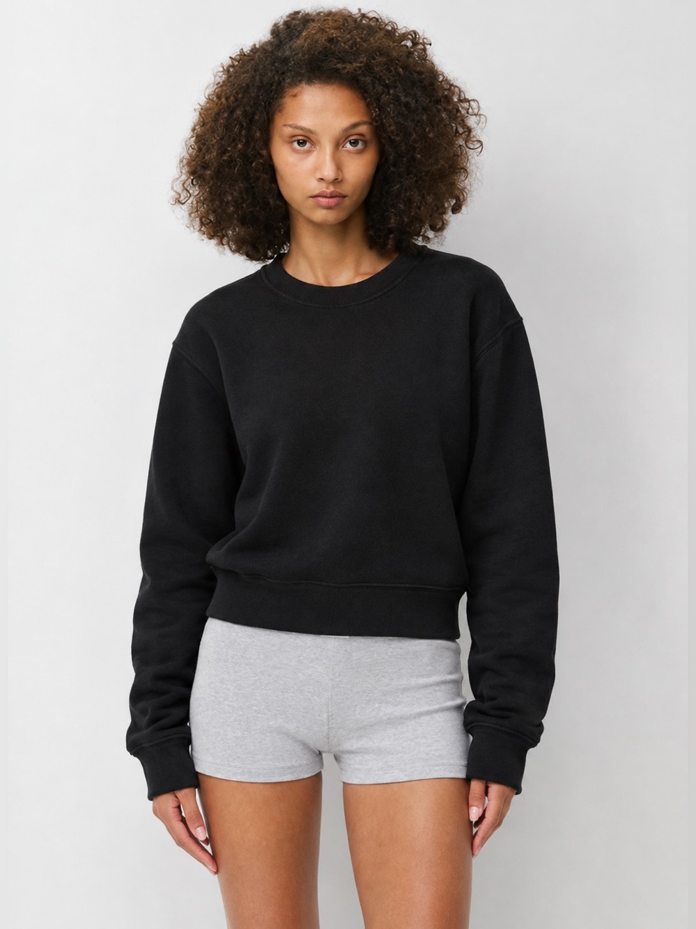 Lazypants Black Crewneck Sweatshirt M NWOT Soft Minimalist